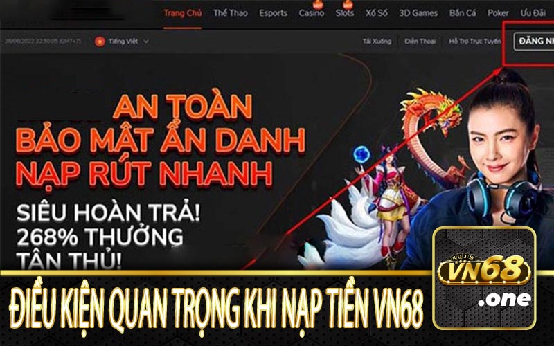 Điều kiện quan trọng cần lưu ý