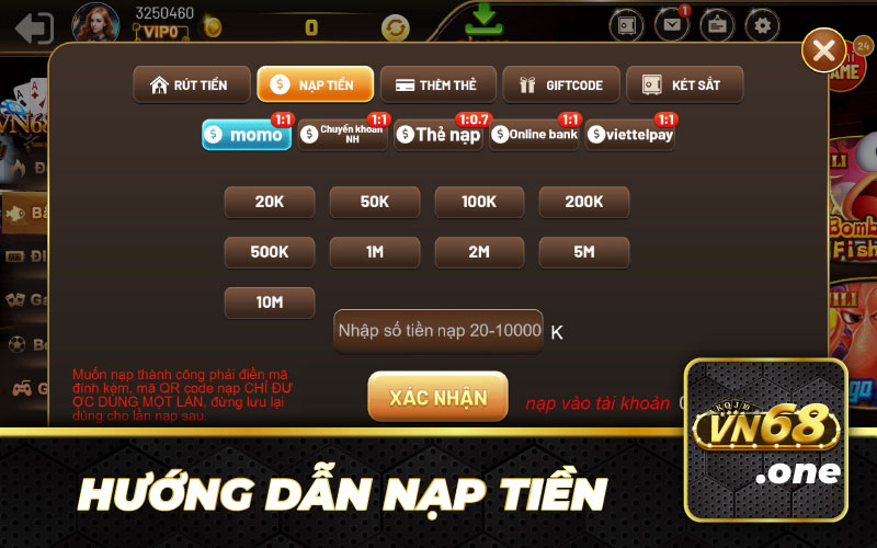 Hướng dẫn chi tiết cách nạp tiền tại cổng game