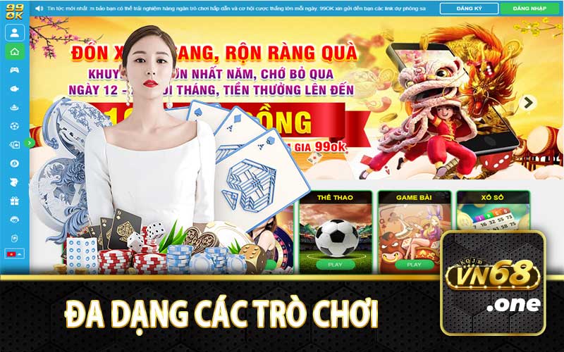 Đa dạng các trò chơi